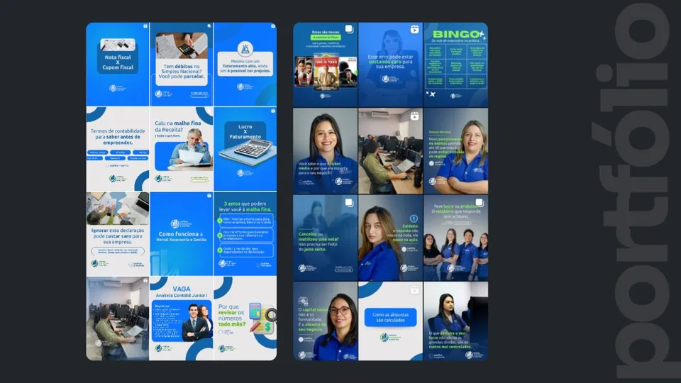 Linha editorial e conteúdos para redes sociais da Nornal Assessoria e Gestão